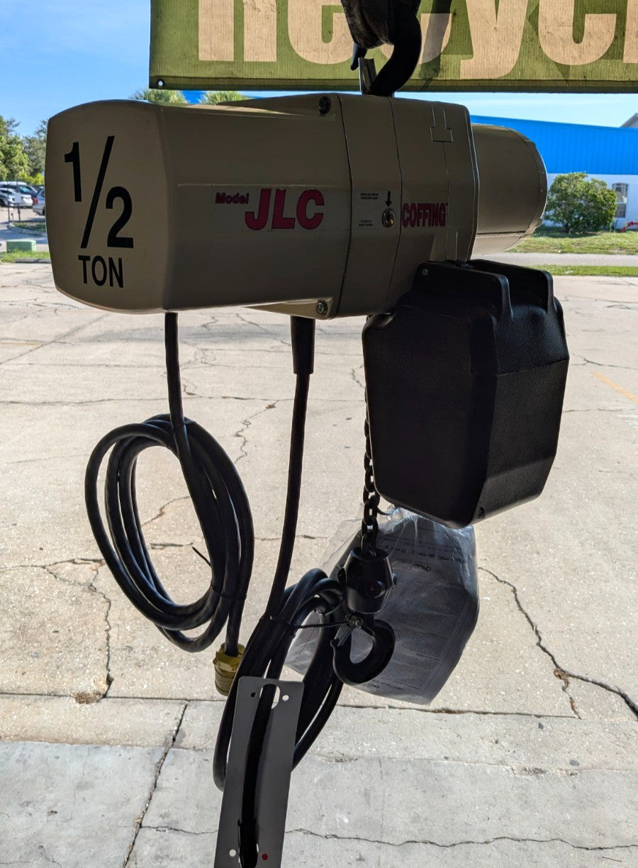 COFFIN JLC 1/2 Ton Chain Hoist  115 / 230V  1000LB Capacity  **Lightly Used**