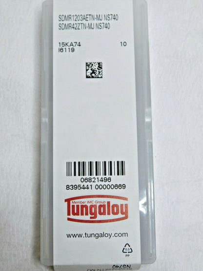Tungaloy Cermet Square Inserts SDMR1203AETN-MJ Grade NS740 Qty 10 06821496