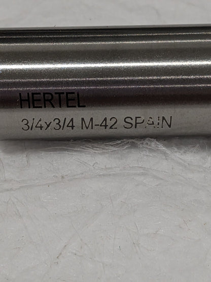 HERTEL Roughing & Finishing End Mill: 3/4" Dia, 4 Flutes, Square End