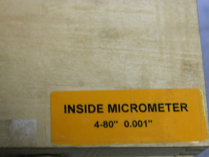 FOWLER Mechanical Inside Micrometer Set 4 to 80 Satin Chrome Coated INCOMPLETE