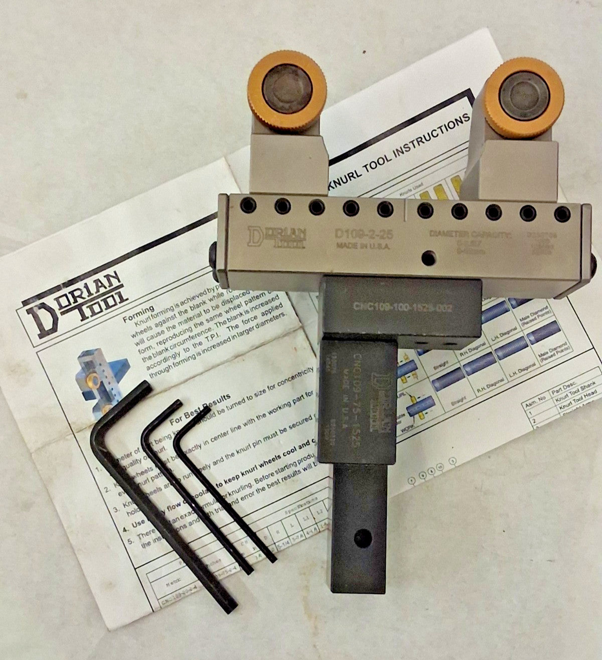 Dorian Tool Scissor and Straddle Type Knurler 6-1/16in OAL 73310121485