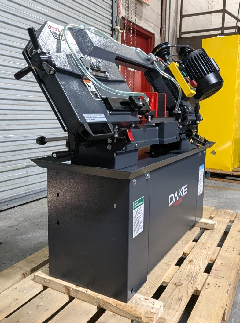 DAKE SE912 Horizontal Bandsaw  9x12" Capacity  110V  1HP  Step Pulley Drive