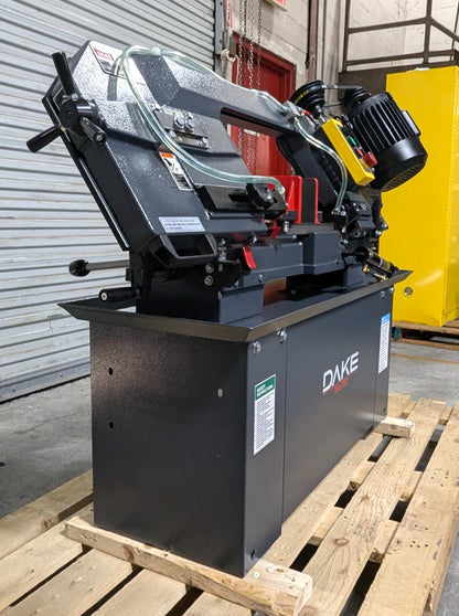 DAKE SE912 Horizontal Bandsaw  9x12" Capacity  110V  1HP  Step Pulley Drive
