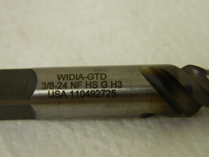 Widia GTD Spiral Flute Tap 3/8-24 H3 3 Flute HSS TiCN Coated  QTY 2 19166