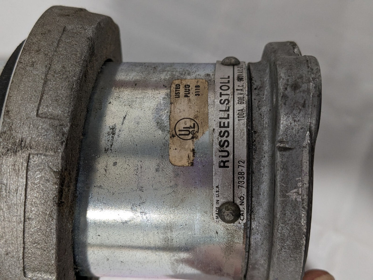 Russellstoll Connector 100A PLG 3P 4W 600VAC 7338-72 INCOMPLETE