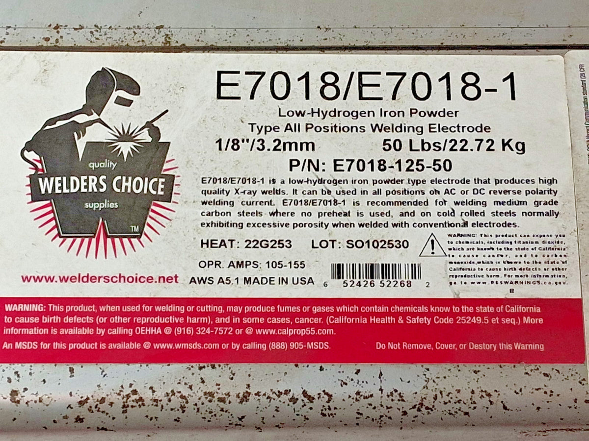 Welder's Choice Steel Stick Welding Electrode QTY50lb 1/8" Dia 14&quot