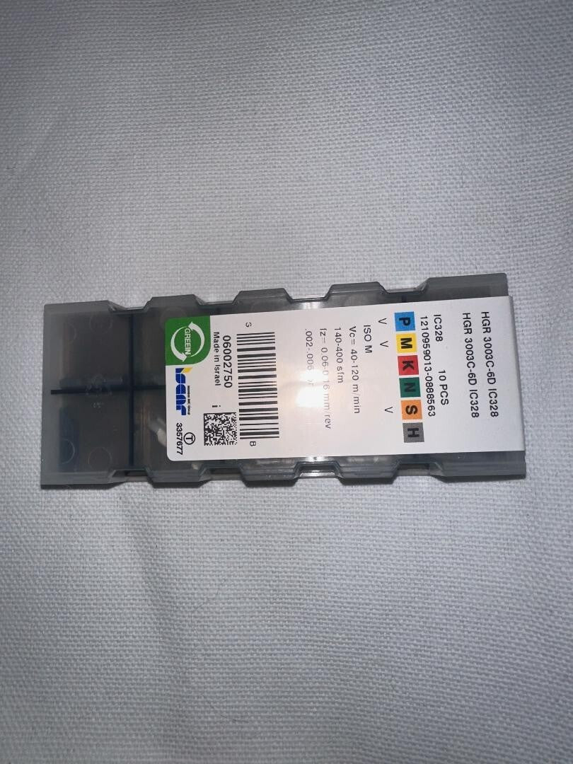 ISCAR Grooving Insert: HGR3003 IC328, Solid Carbide 10pc 6002750