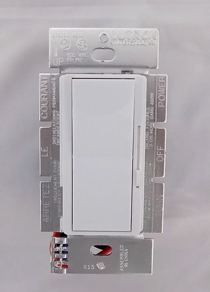 Lutron DV-603PG-WH Diva 600W Incandescent / Halogen Single Pole 3-Way Eco-Dimmer
