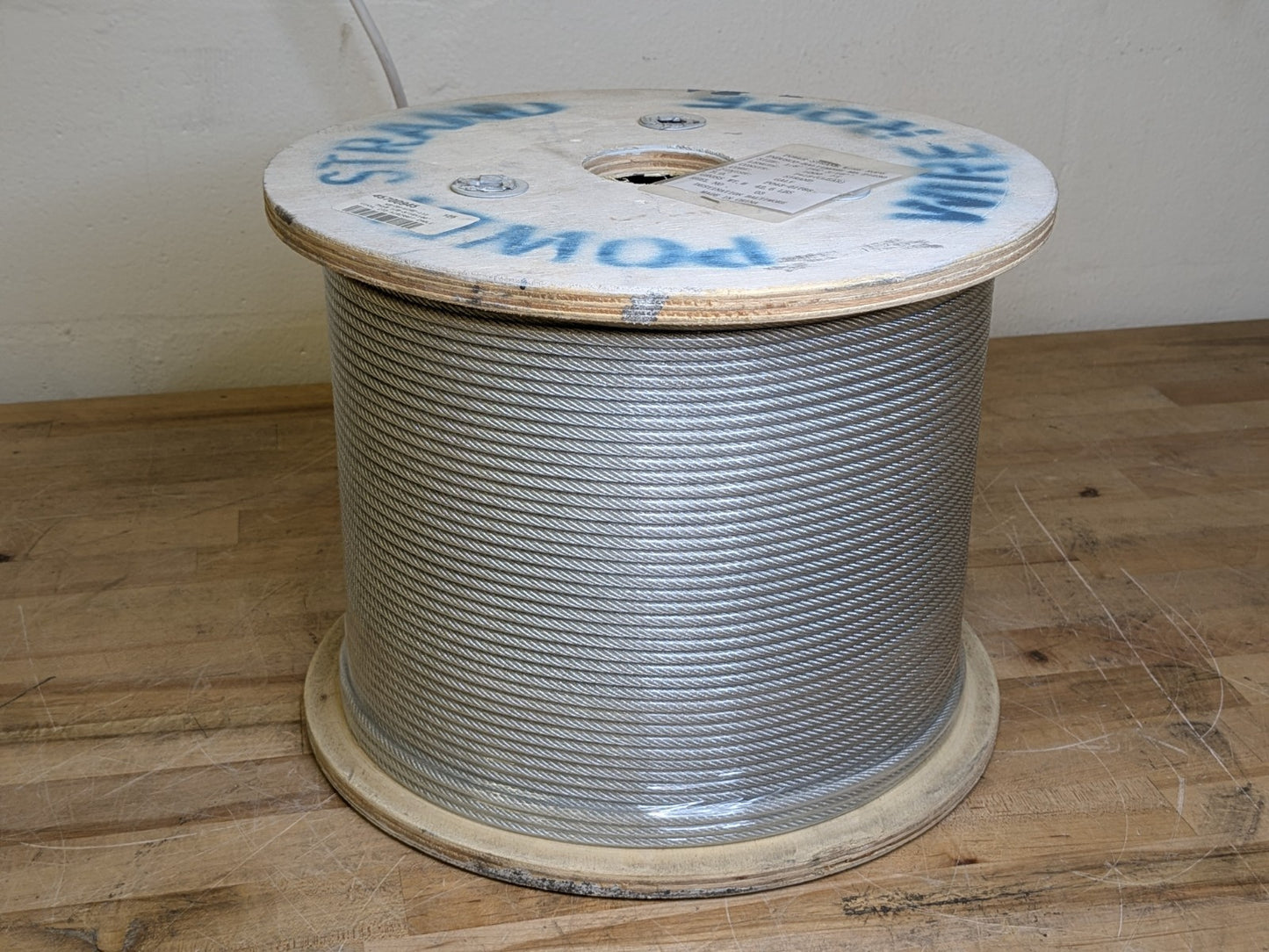 Power Strand Wire Rope 1000 FT. Spool 3/16 IN. Diameter Galvanized Steel