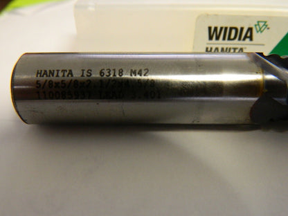 Widia Hanita 5/8" Diam 2-1/2" LOC 4 FlCobalt Roughing Ball EndMill TC6