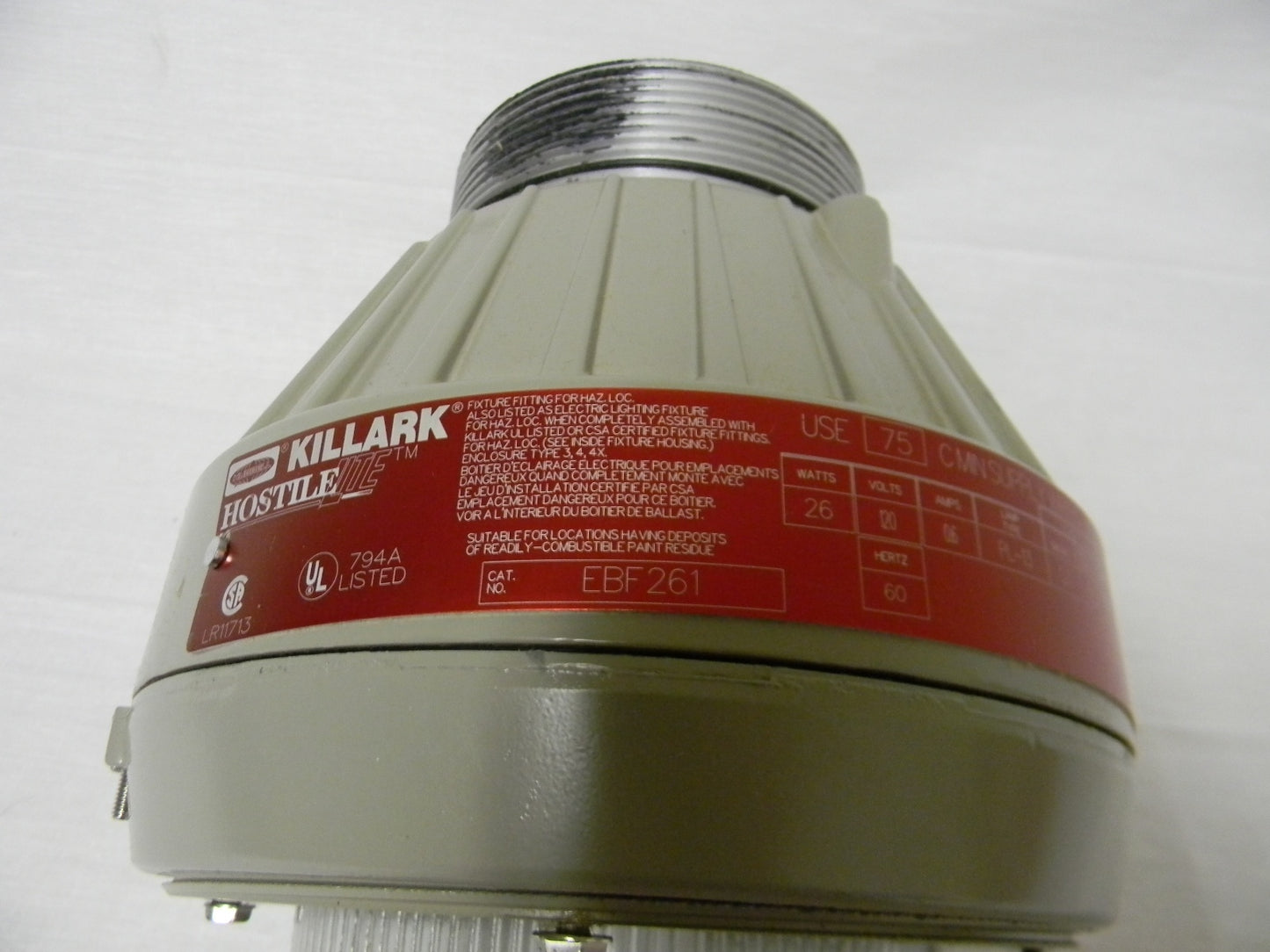 Hubbell Killark Compact Fluorescent Fixture - 13W 120V #EBF261