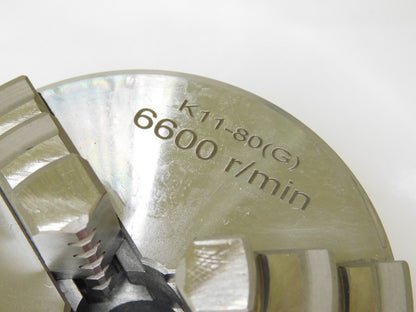 Manual Lathe Chuck Self-Centering Plain Back 3" Diam X 3 Jaws K11-80(G)