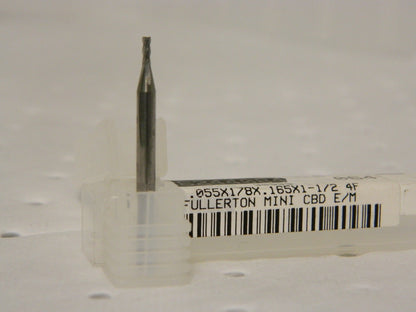 Fullerton Solid Carbide Square End Mill 0.055X 1/8X 0.165X 1-1/2" 4 FL 30933