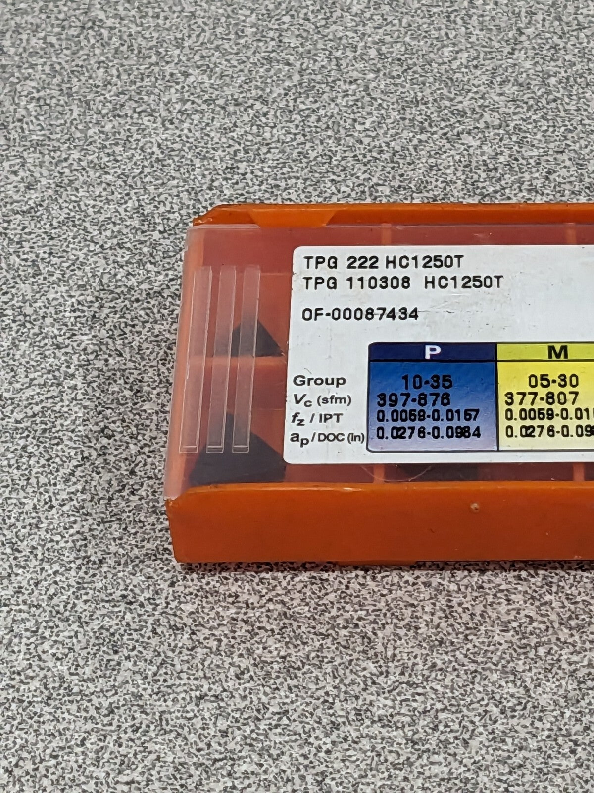 HERTEL Turning Insert: TPG222 HC1250T, Solid Carbide Qty 10 42800482