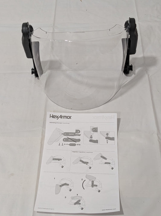 HexArmor Hard Hat Faceshield: Polycarbonate, 10" High, 11" Wide 17-12001