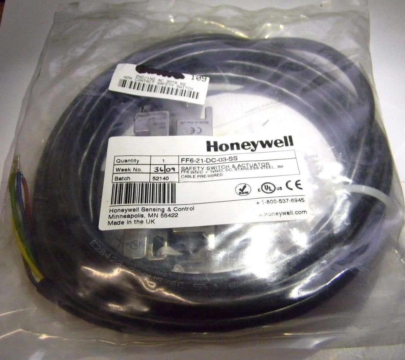 Honeywell Non-Contact Safety Limit Switch WITH Actuator 30VDC 1A NO/2NC