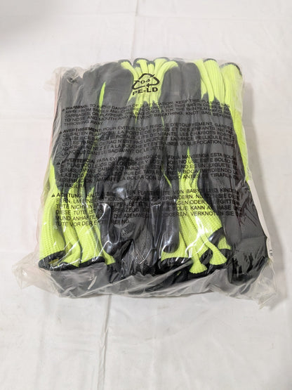 (12) Milwaukee High Vis. Cut Level 3 Polyurethane Dipped Glove XL 48-73-8933