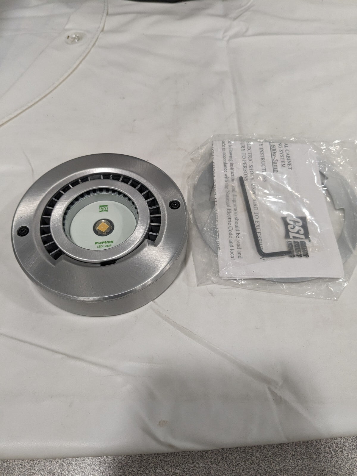 Pro Puck LED Satin Aluminum- 120V system. High Power 4 Watt PP-4WLED-SA