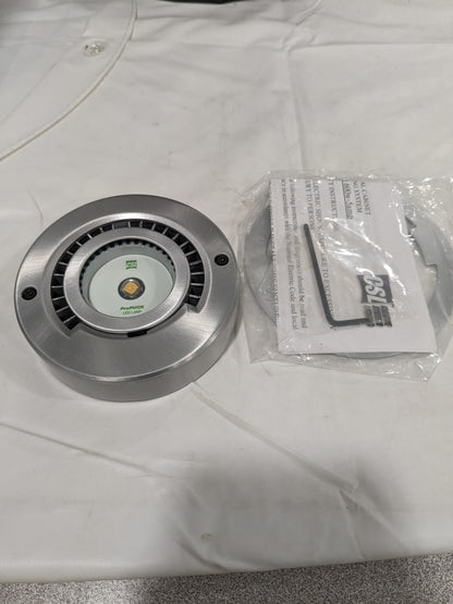 Pro Puck LED Satin Aluminum- 120V system. High Power 4 Watt PP-4WLED-SA