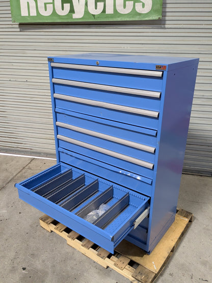 Lista Modular Storage Cabinet 10 Drawer 59 x 40 x 22 Steel Blue  SCRATCH N DENT