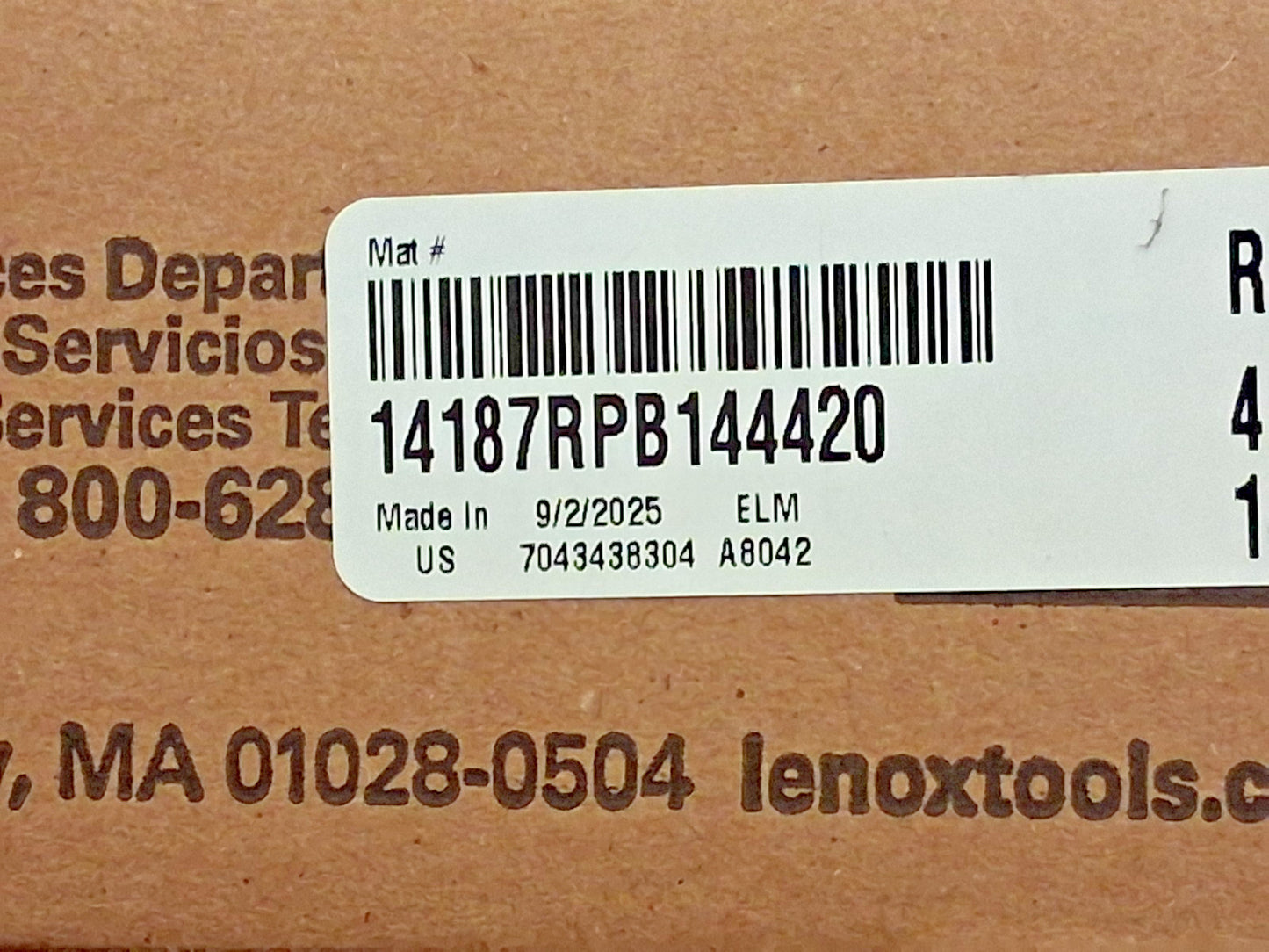 Lenox Welded Bandsaw Blade 14Ft 6" L x 1-1/4" W x 3-4 TPI 14187RPB1444