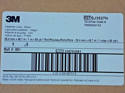 3M Hook Fastener 1" x 50yd Long SJ3526N 7000002130