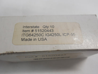 Interstate Carbide Inserts 1G4250L Grade ICP55 Qty. 10 51520443