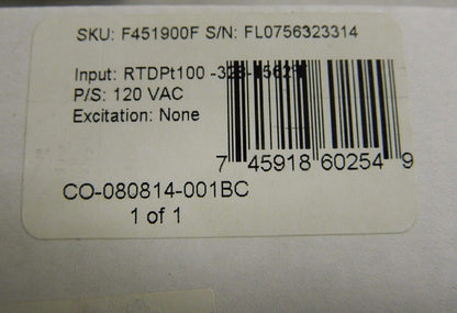 Simpson Electric Digital LED Panel Meter 4-1/2 Digits #F45-1-90-0-F