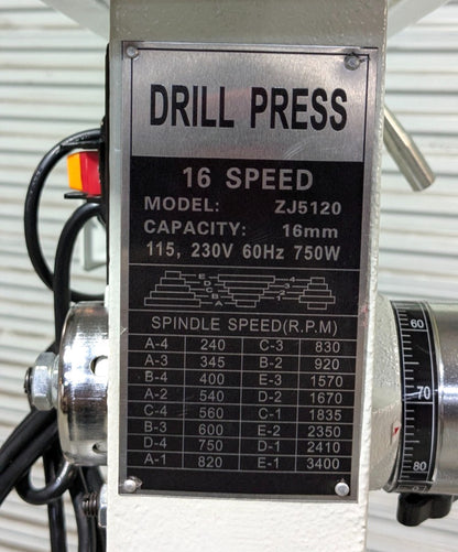 ENCO Drill Press  13.622" Swing  3/4HP  Step Pulley Drive 115V  Scratch &am