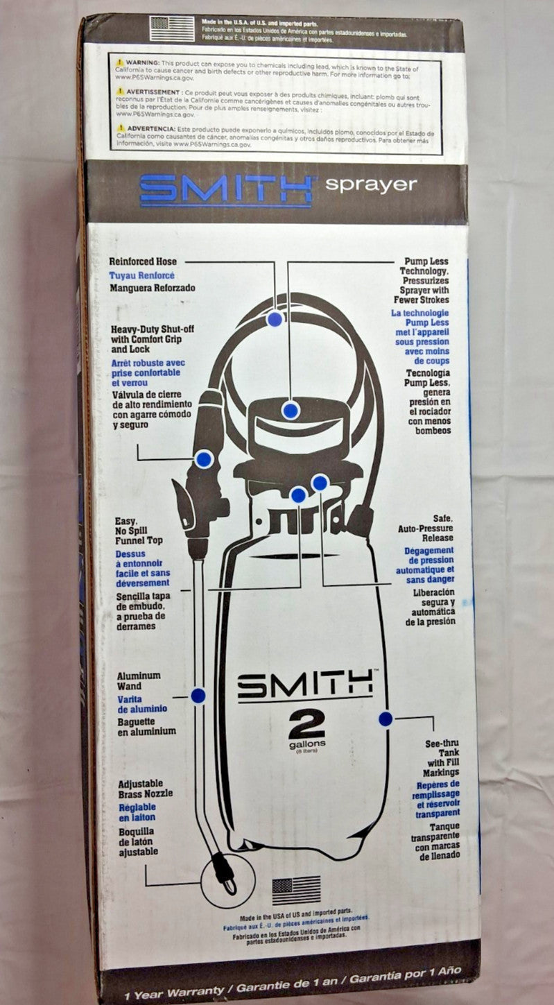 Smith Polyethylene Performance Sprayer 2 Gal Chemical Safe 190364