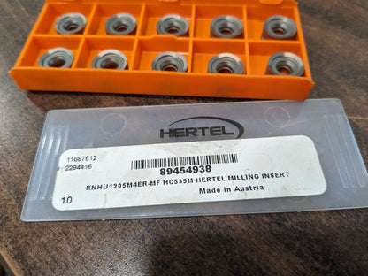 HERTEL Milling Insert 10pk: RNHU1205M4ERMF, HC535M 6000163