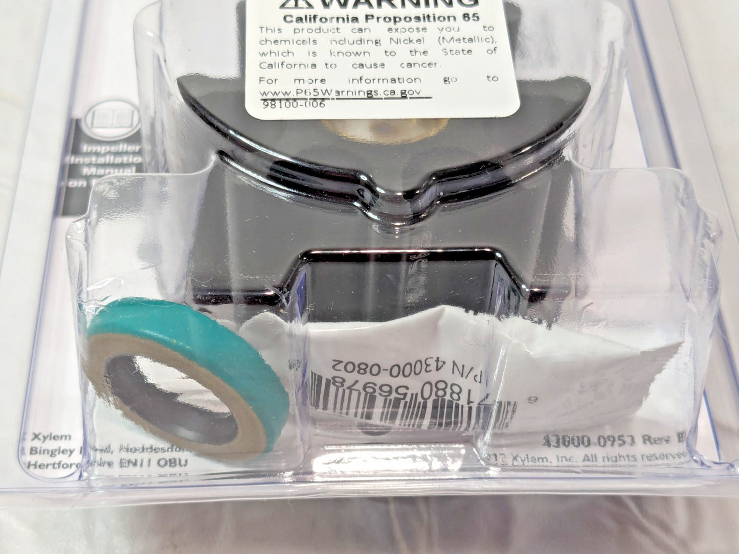 Jabsco Nitrile Impeller Kit Repair Part Profile M 90058-0003