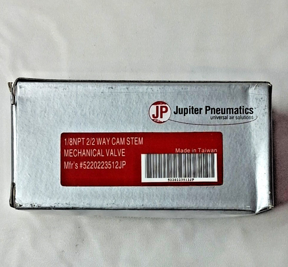 JUPITER PNEUMATICS 1/8NPT 2/2 Way Cam Stem Mechanical Valve 0-128PSI 5220223512J