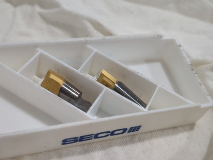 SECO Slotting Milling Tip Insert 2pk: MM10-0.375-M03 T60M, Carbide