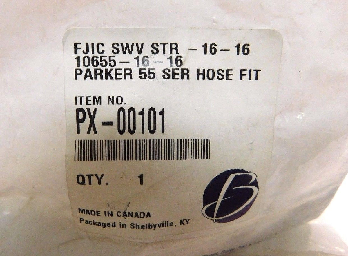 Parker Parflex 55 Series Crimp Fitting Female JIC 37º Swivel 1" Hose ID PX-