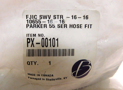 Parker Parflex 55 Series Crimp Fitting Female JIC 37º Swivel 1" Hose ID PX-