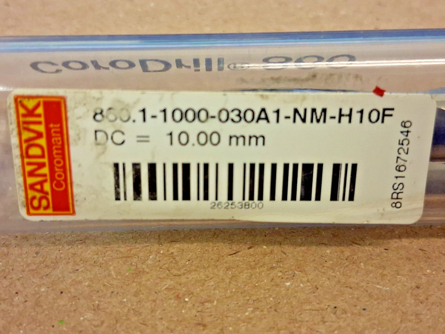 Sandvik Coromant Carbide Screw Machine Drill Bit 10.00 mm Dia 130 deg 6253800