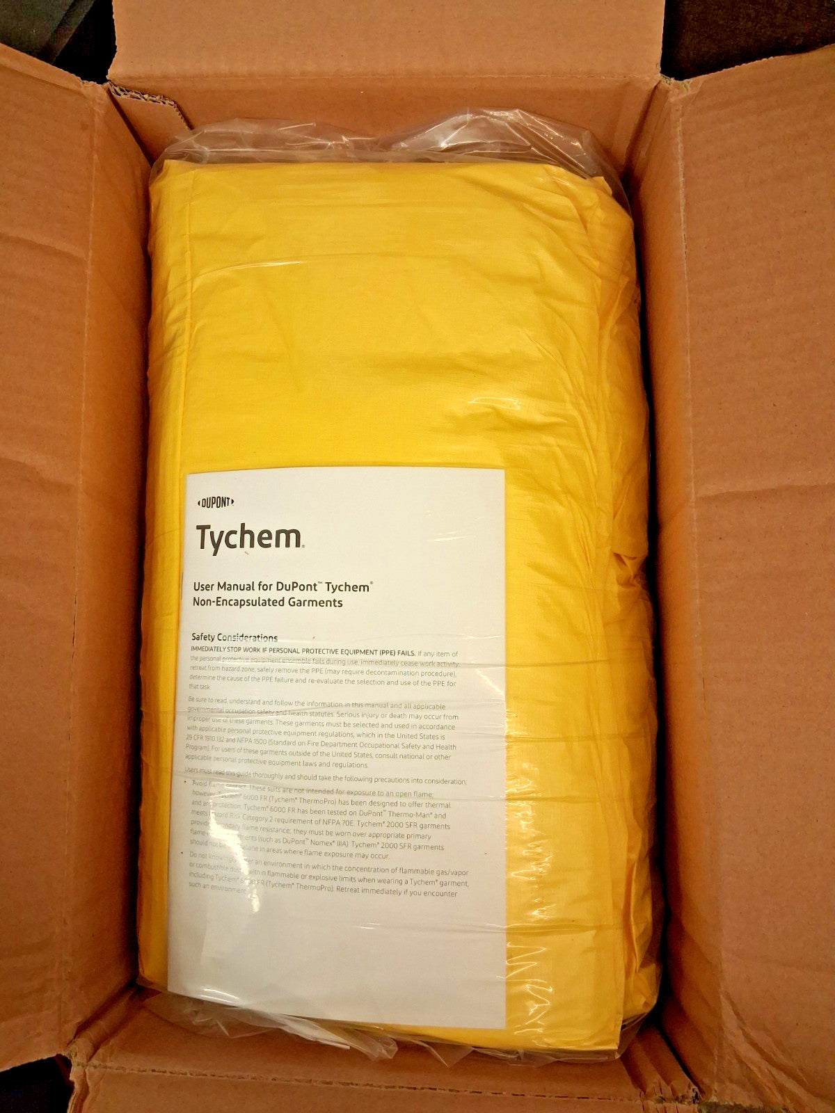 Dupont Tychem Disposable Coveralls Size XL 2.5oz QC122SYLXL001200