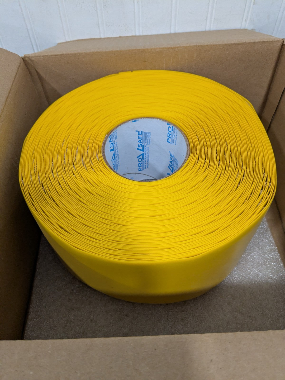 PRO-SAFE Floor & Aisle Marking Tape: 4" W, 100' L, Polyvinylchloride PRO-4RY