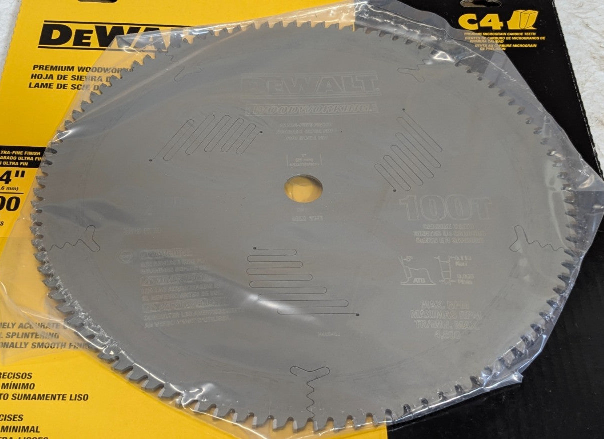 *2 Pack* Dewalt 14" Saw Blades  Ultra Fine 100 Tooth for 1" Arbor  DW7651