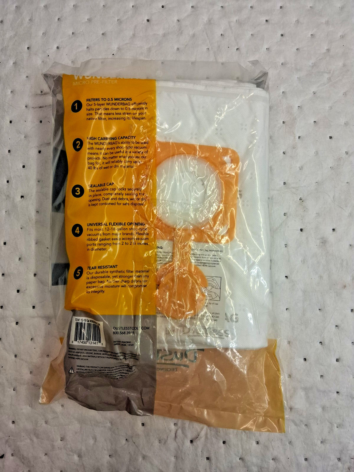 Dustless Technologies Pack of 16 Gal Synthetic Micro Mesh Filter Bags 2pk 13141