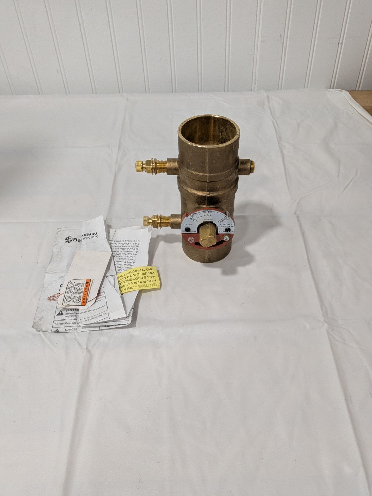 B&G 2" Pipe, Solder End Connections, Inline Calibrated Balance Valve 117404LF