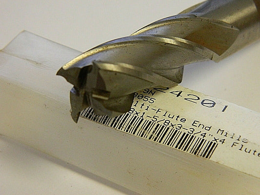 Interstate  1-5/8" LOC 5/8" Shank Diam 3-3/4" OAL 4 Fl HSS Square End Mill QTy 3