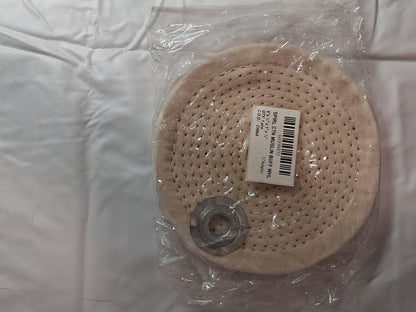 QTY 11 Cotton Muslin Spiral Sewn Buffing Wheel 6" x 1/2" x 1" x 1