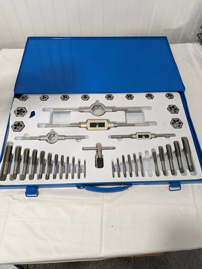 Interstate Tap & Die Set: 1/8-44 to 3/4-16 Taps, 1/8-44 to 3/4-16 Dies 03959160