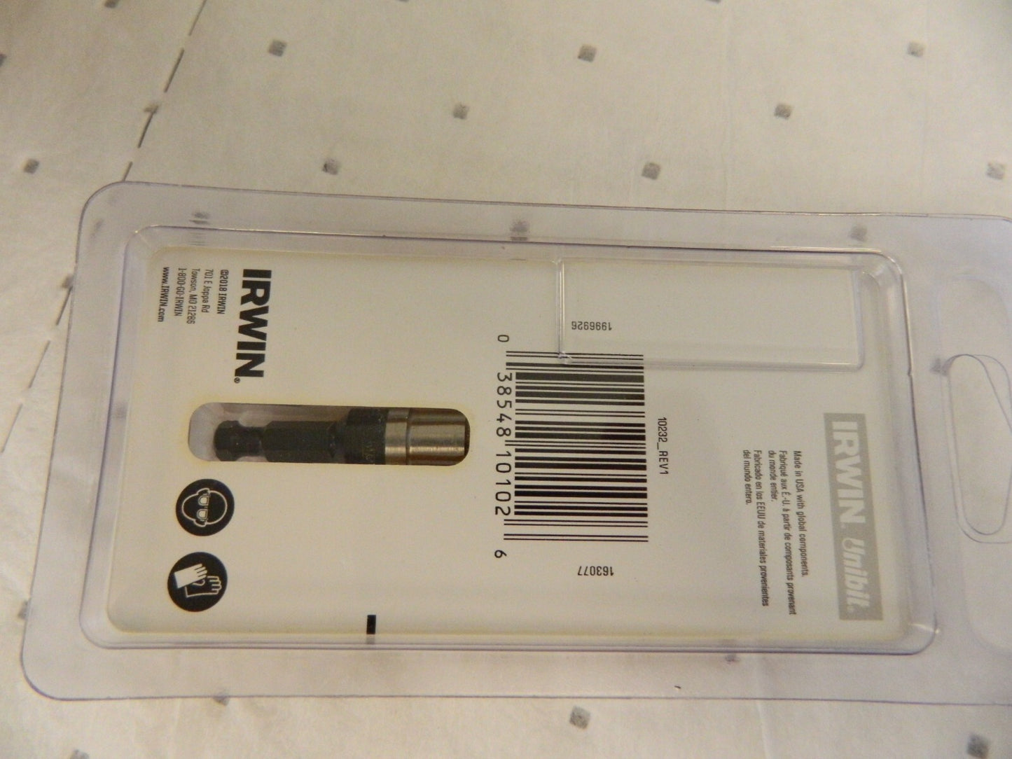 IRWIN Step Drill Bit 3/16 to 1/2" Dia 1/4" Shank Dia Cobalt 6 Hole Sizes 10232