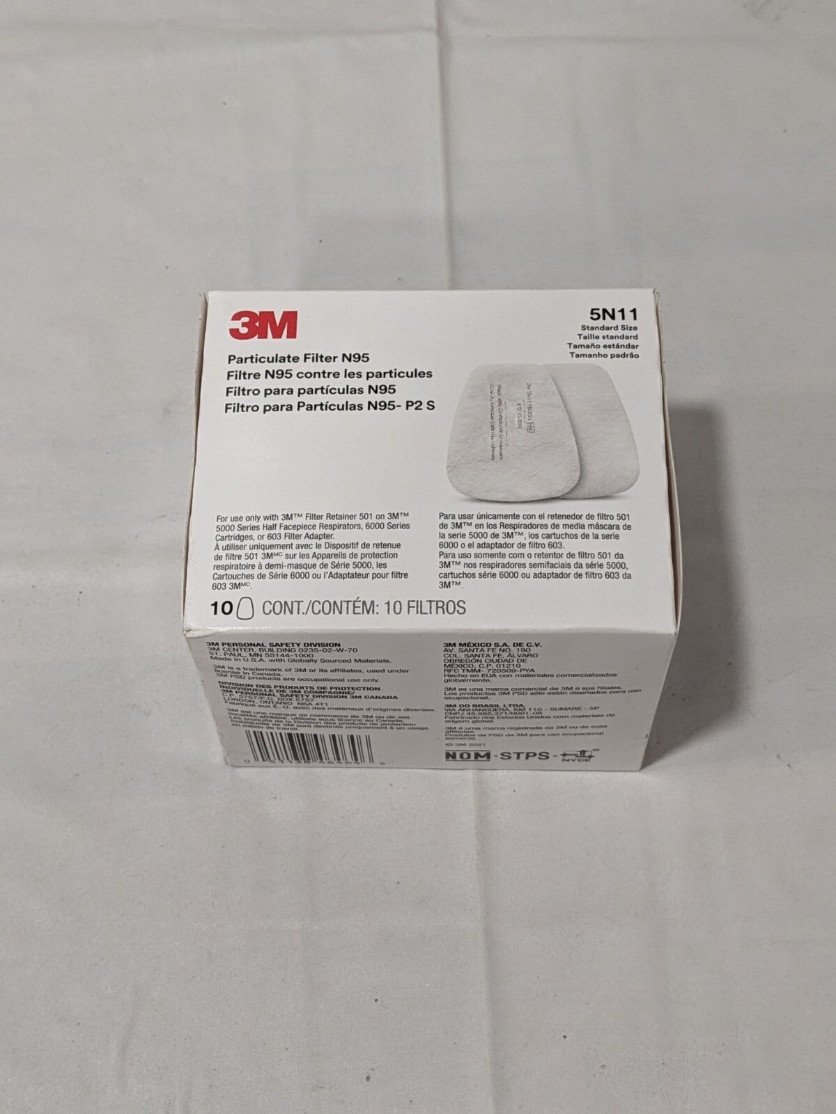3M Facepiece Filter: Particulates White Box of 10 7000002008