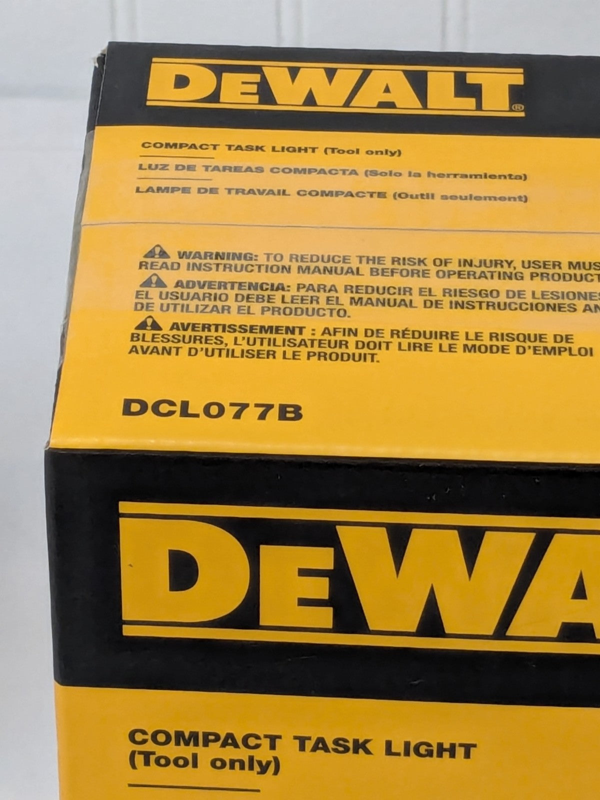 Dewalt LED Compact Task Light 12V & 20V DCL077B TOOL ONLY
