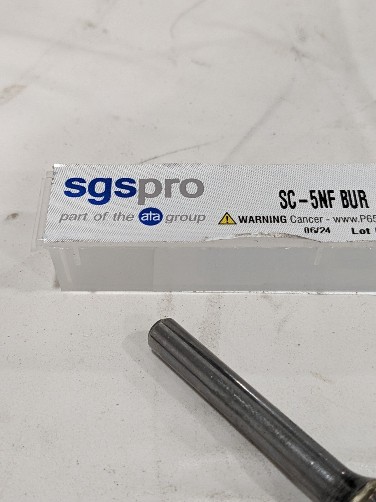 SGS PRO Abrasive Bur: SC-5NF, 1/2" Cut Dia, Ball Nose Cylinder 19028