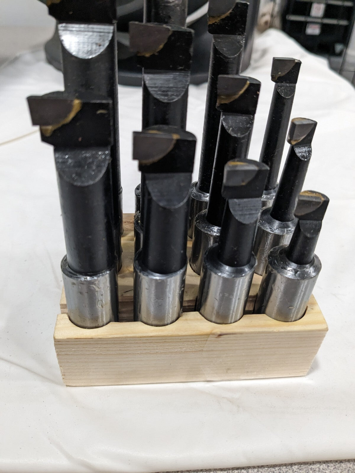 12 Pc Boring Bar Set 7/16 to 13/16" Min Diam, 3-1/8 to 6-1/2" OAL 375-1602